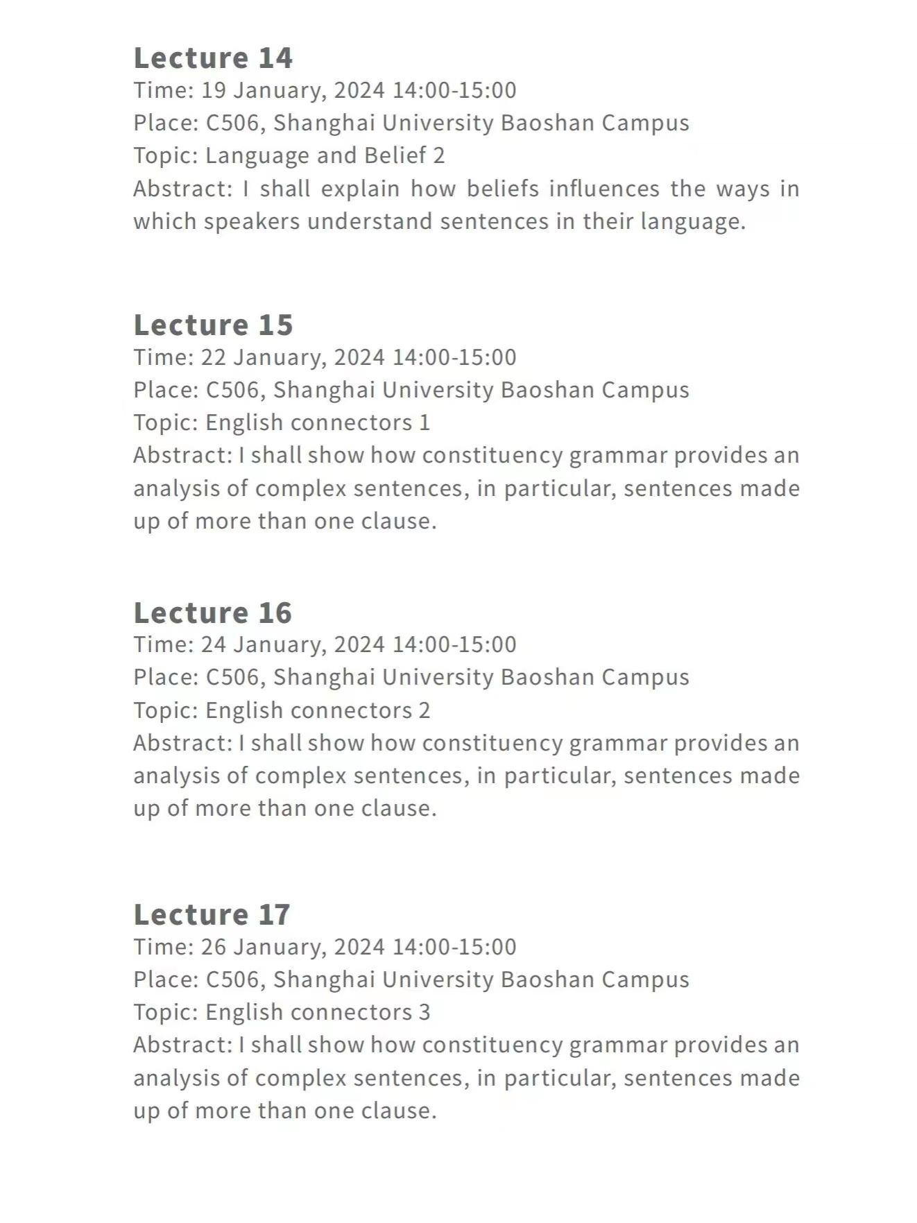 加拿大麦吉尔大学（McGill University）Brendan S. Gillon教授语言学专题系列讲座-尊龙凯时